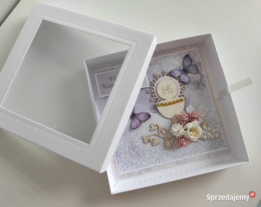 Kartka ręcznie robiona na Komunię Świętą w łódzkie sprzedam