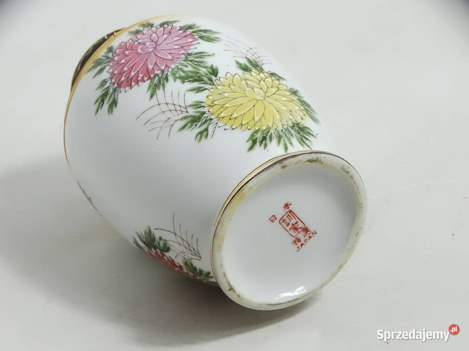 Japońska puszka pojemnik na herbatę Porcelana z Biłgoraj
