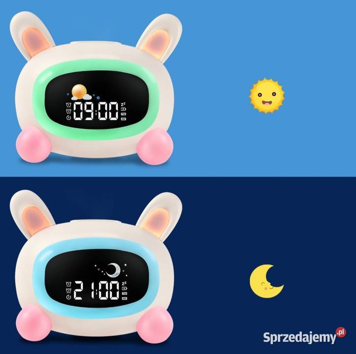 Inteligentny zegar budzik lampka lampa nocna LED mazowieckie Ruda sprzedam
