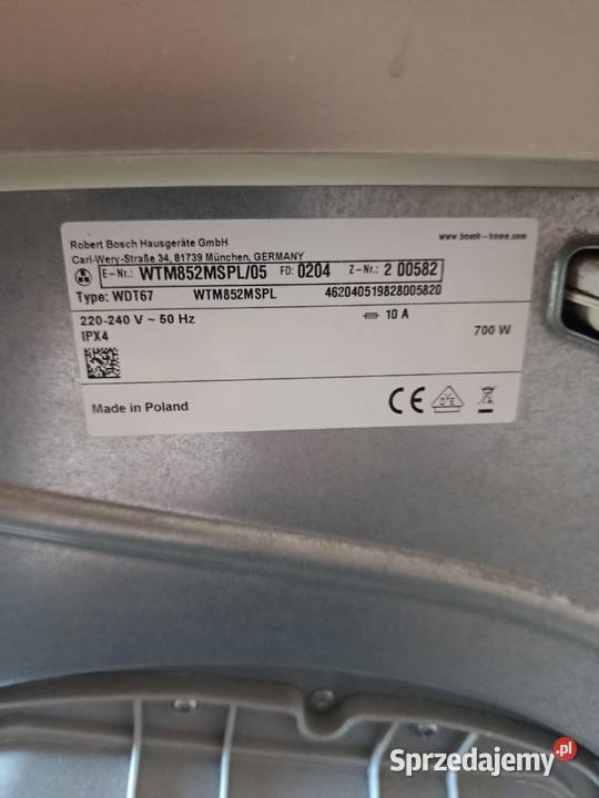 Sprzedam suszarkę do ubrań Bosch seri 6 sprzedam