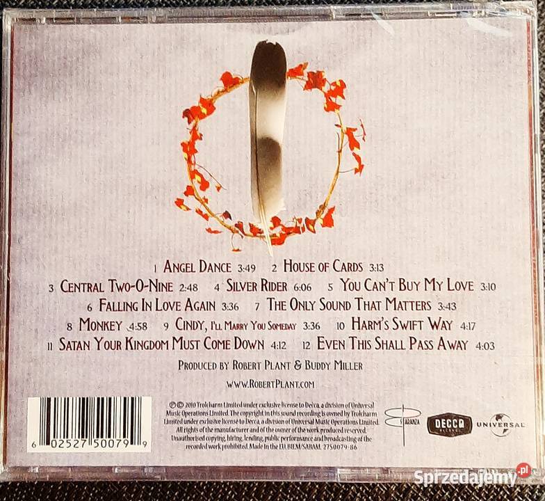 CD ROBERT PLANT ex Wokalista LED ZEPPELIN Band 1 płyta śląskie