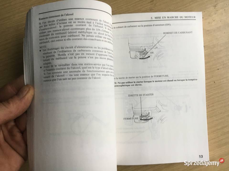 Honda GX110 GX140 GX160 Owners Manual Łęczyca sprzedam
