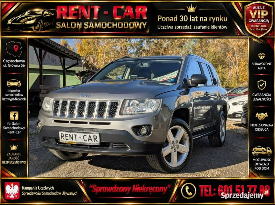 Jeep Compass 22D136OPŁACONYBezwypadkowy 132000 ESP
