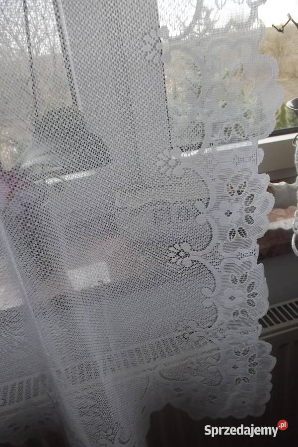 Mała firanka żakard papuga szer123 wys162 śląskie