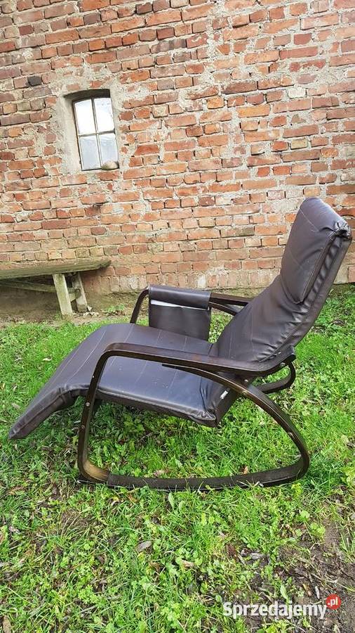fotel relax ze skórzanym siedziskiem zachodniopomorskie Białogard sprzedam