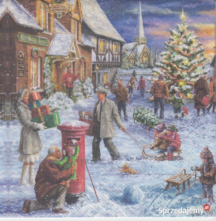 Dekupaż serwetki Mikołaj Boże Narodzenia Choinka świętokrzyskie Skarżysko-Kamienna