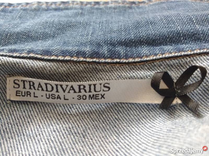 Katana jeansowa skórzane rękawy SM