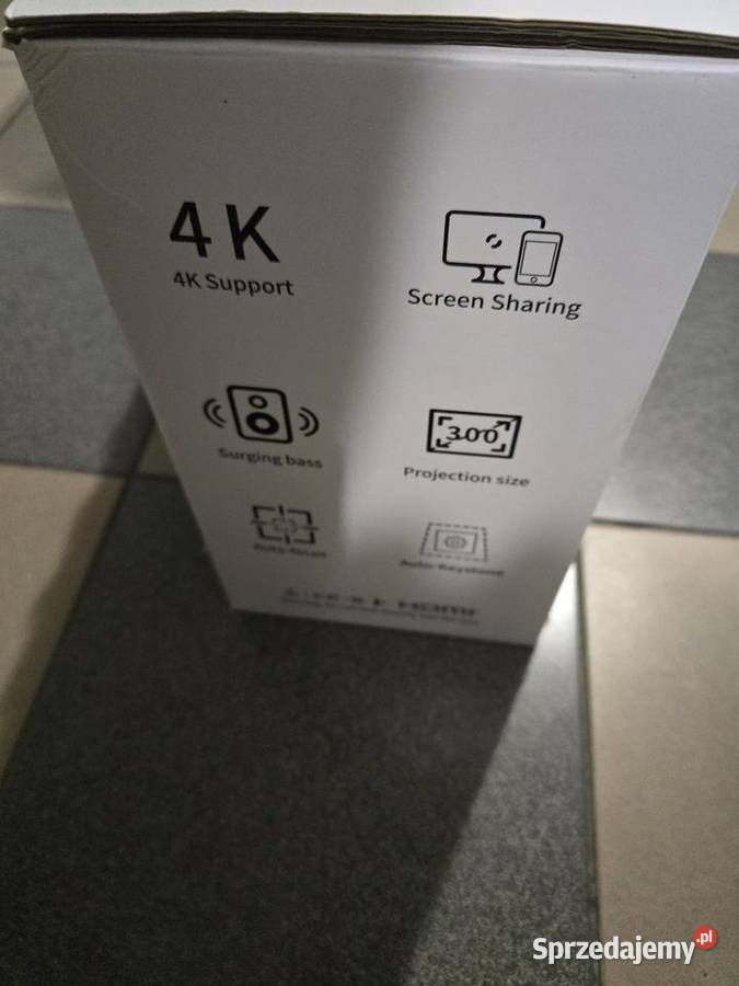 Projektor rzutnik 4K zFull HDSmart Android Monitory i projektory Czarna Woda