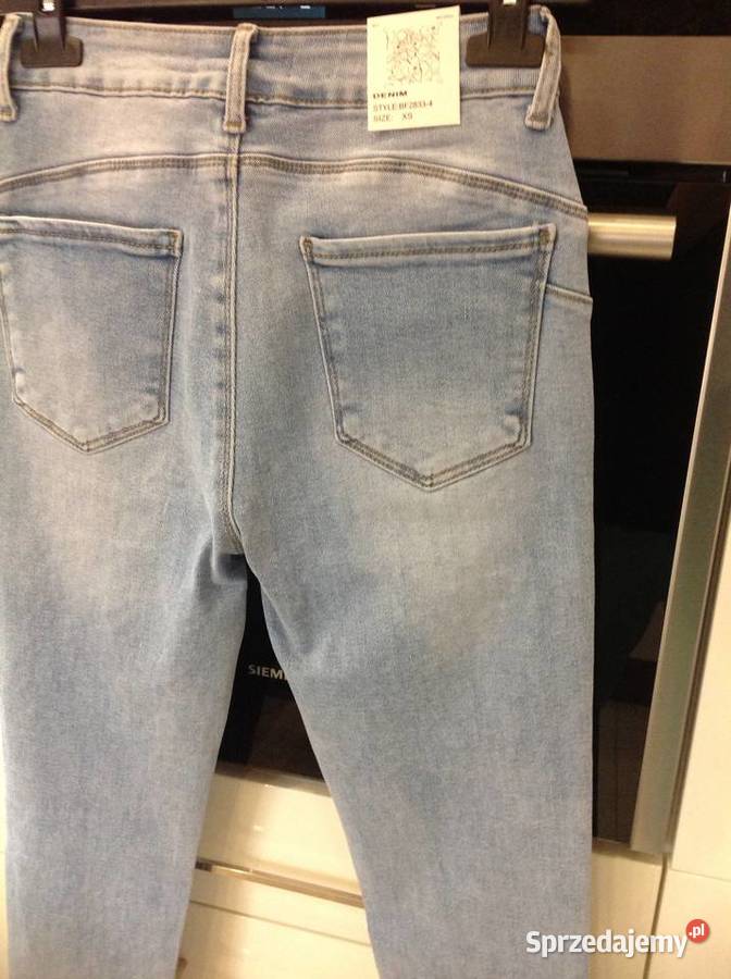 Spodnie Rurki Jeans Damskie M Sara 2728 Mieniące Spodnie Moda i Styl lubuskie Nowa Sól