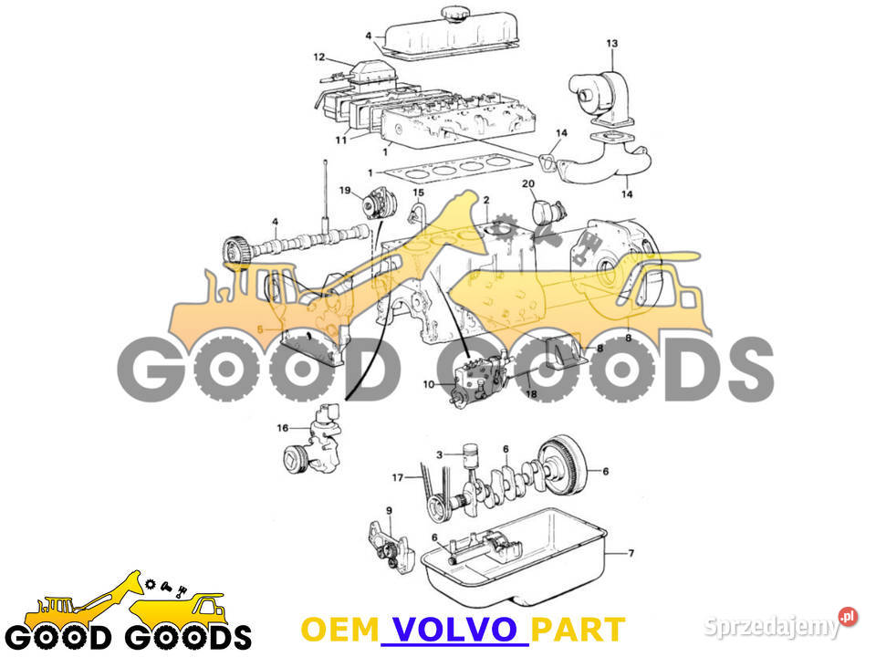 VOLVO USZCZELEK GÓRY D42 D45 TD45 11997228 Władysławów