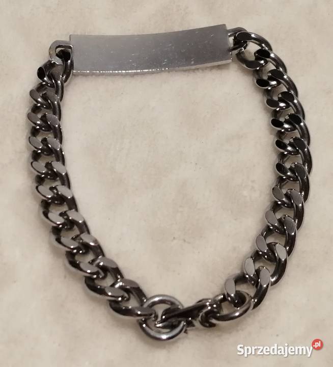 Bransoletka metalowa 20 łańcuszek blaszka 4 Czeladź
