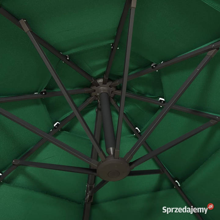 4poziomowy parasol na aluminiowym słupku zielony Warszawa