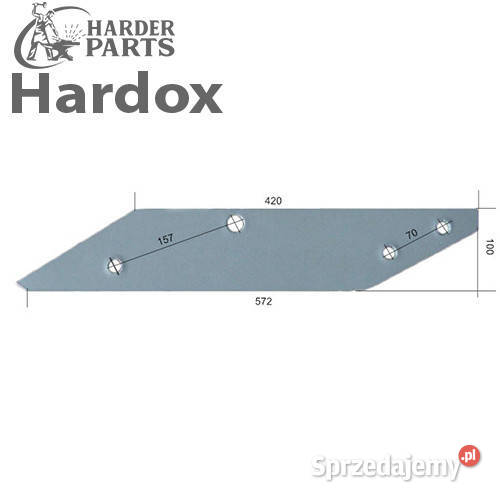 Płoza długa HARDOX 20018P części do pługa Suwałki