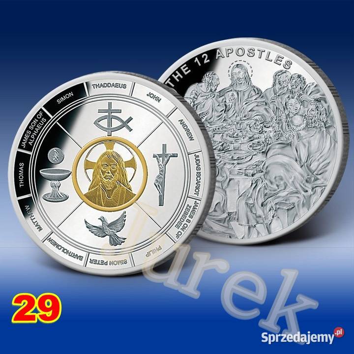 GIGANT 70 mm Moneta Banknot Srebro 20 Bolesław Sosnowiec