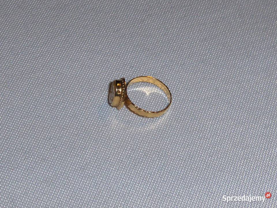 Złoty 18K pierścionek z kameą R14 25 g złoto łódzkie Łódź