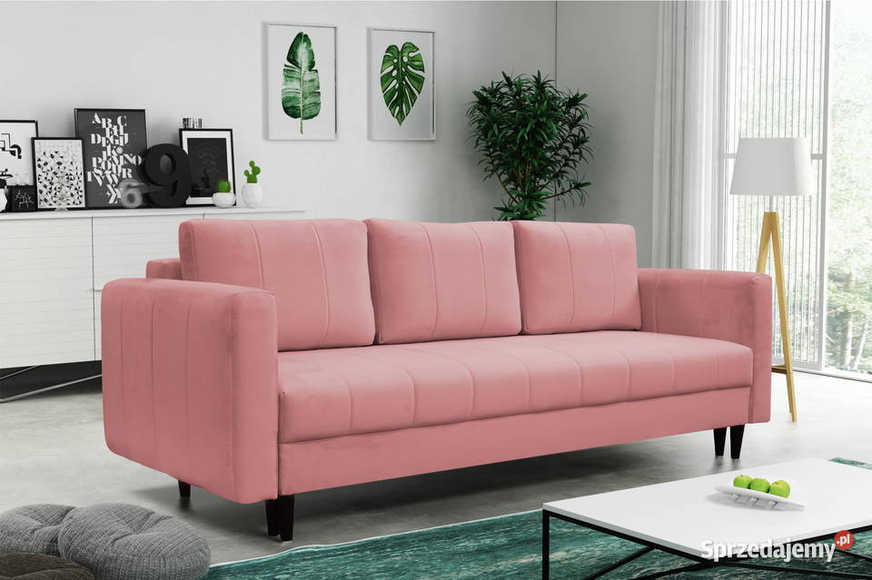 Kanapa Montana Pudrowy Róż Funkcja Spania Tarchały Małe