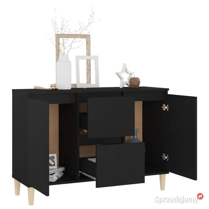 Szafka czarna 101x35x70 materiał drewnopochodny
