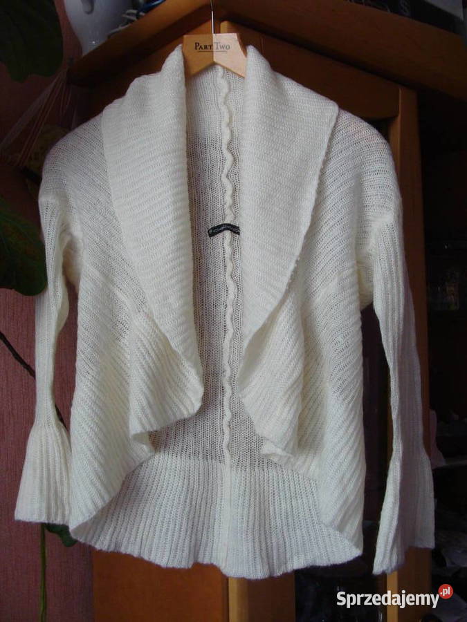 nowy sweter narzutka ecru