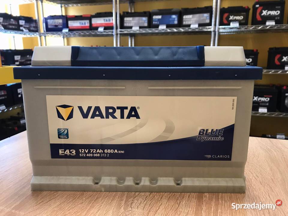 Akumulator VARTA Blue Dynamic E43 72Ah 680A EN Ostrów Wielkopolski