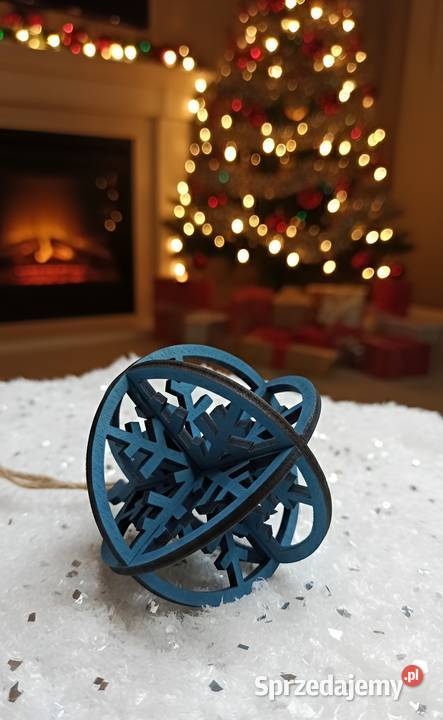 Drewniana Ażurowa Bombka 3D Śnieżka Śnieżynka Boże Narodzenie sprzedam
