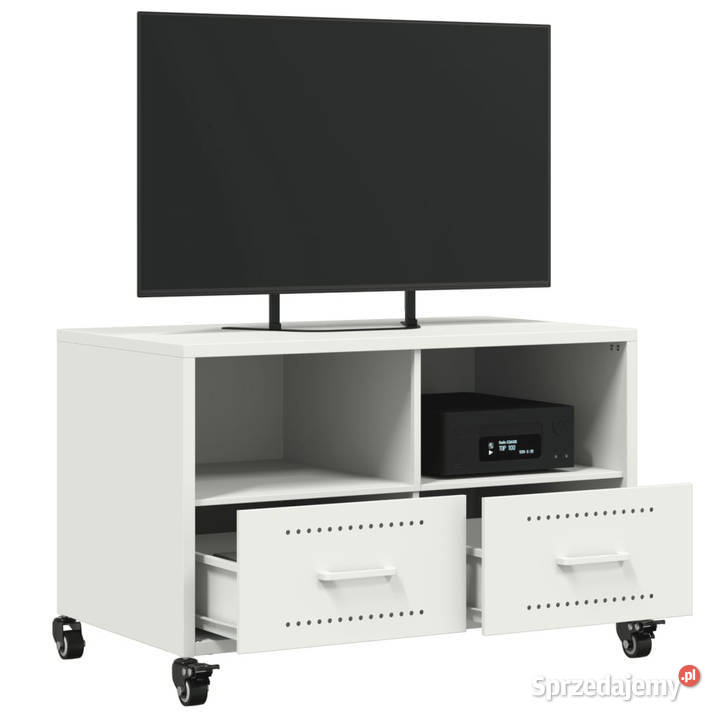 Szafka RTV biała 68x39x435 stal WM846703 mazowieckie Warszawa sprzedam
