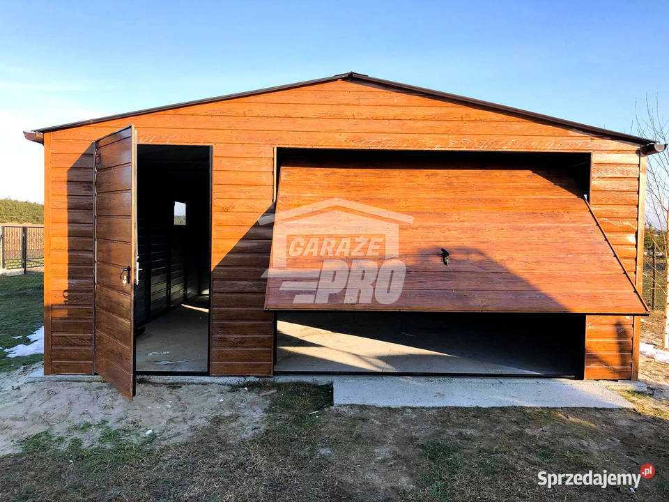 Garaż blaszany 55x6 Brama Drzwi 2x okno Rynny Iława