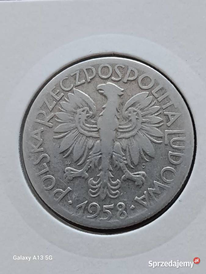 5 Złotych Rybak 1958 r Słoneczko wielkopolskie Konin sprzedam