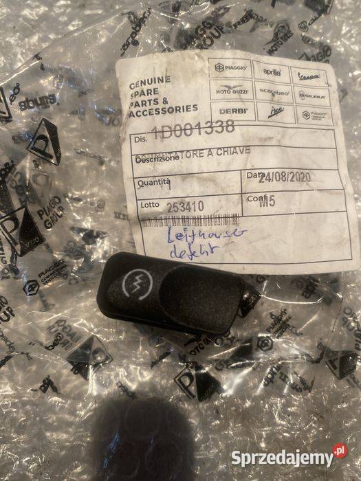 Piaggio Vespa Przełącznik zapłonu przycisk GTS