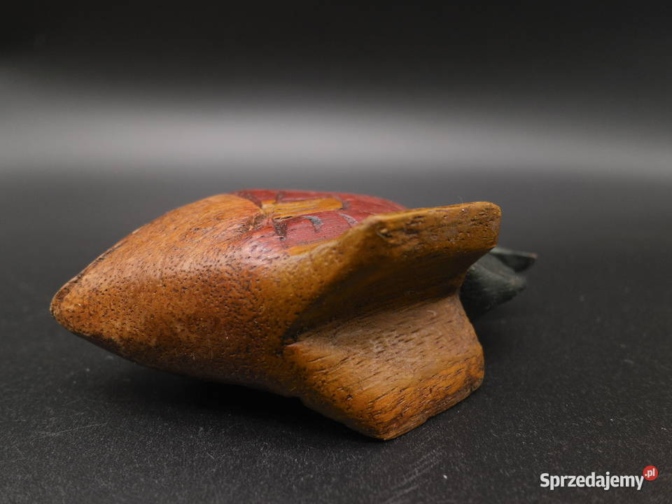 Drewniana ryba figurka rzeźbiona Antyki Raszków