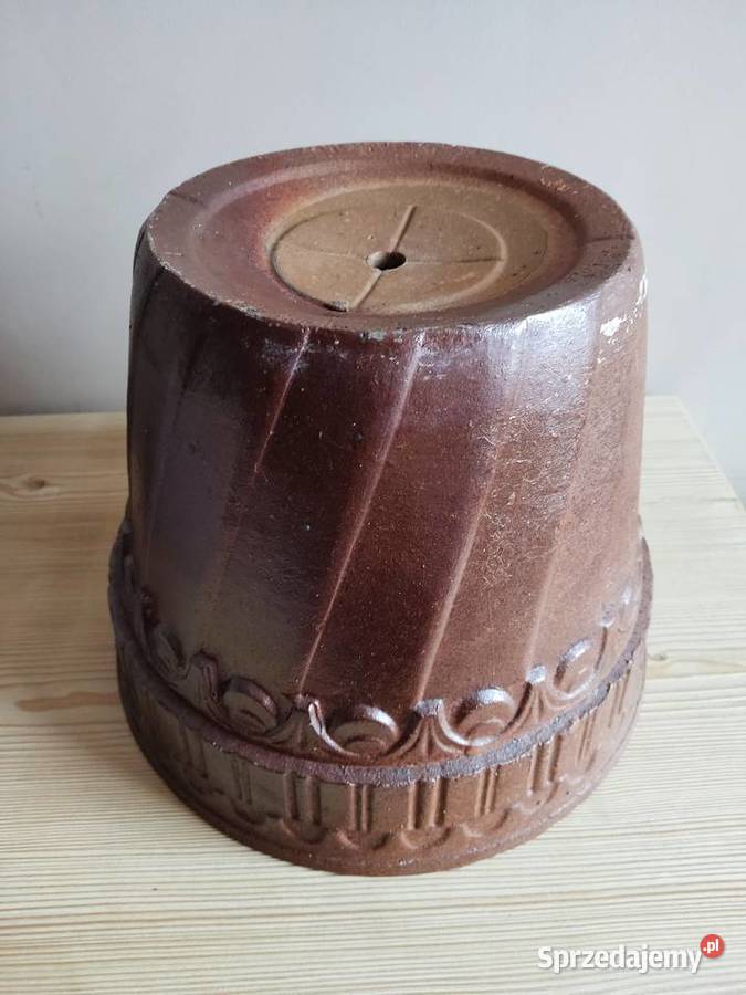 Donica doniczka duża ceramiczna gliniana fi 33 opolskie Głuchołazy sprzedam
