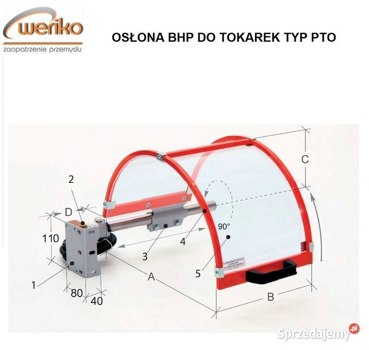 Osłona PTO 01400 osłona BHP do tokarki usługa