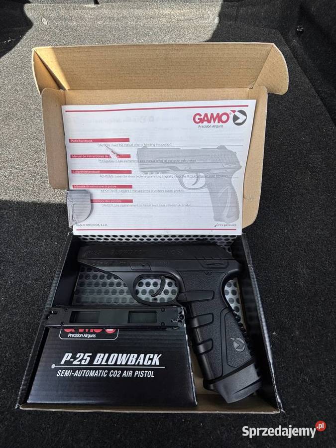 Wiatrówka Gamo P25 BlowBack 45mm magazynek 2x8