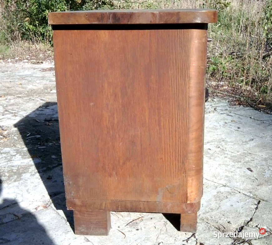 Drewniana czwarta zabytkowa szafeczka nocna Szafki Knurów