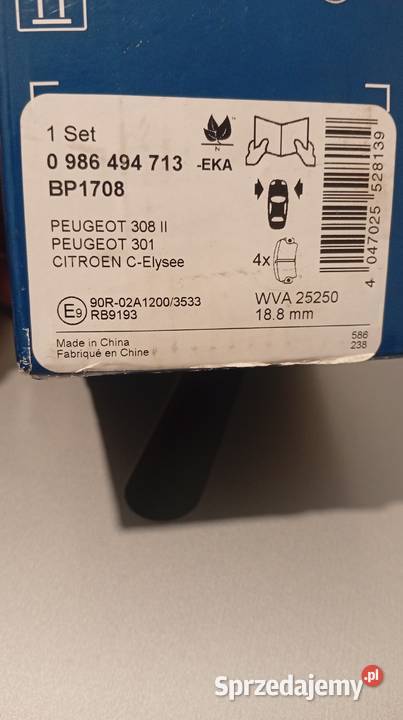 KLOCKI HAMULCOWE PRZÓD CITROEN C4 PICASSO Nałęczów sprzedam