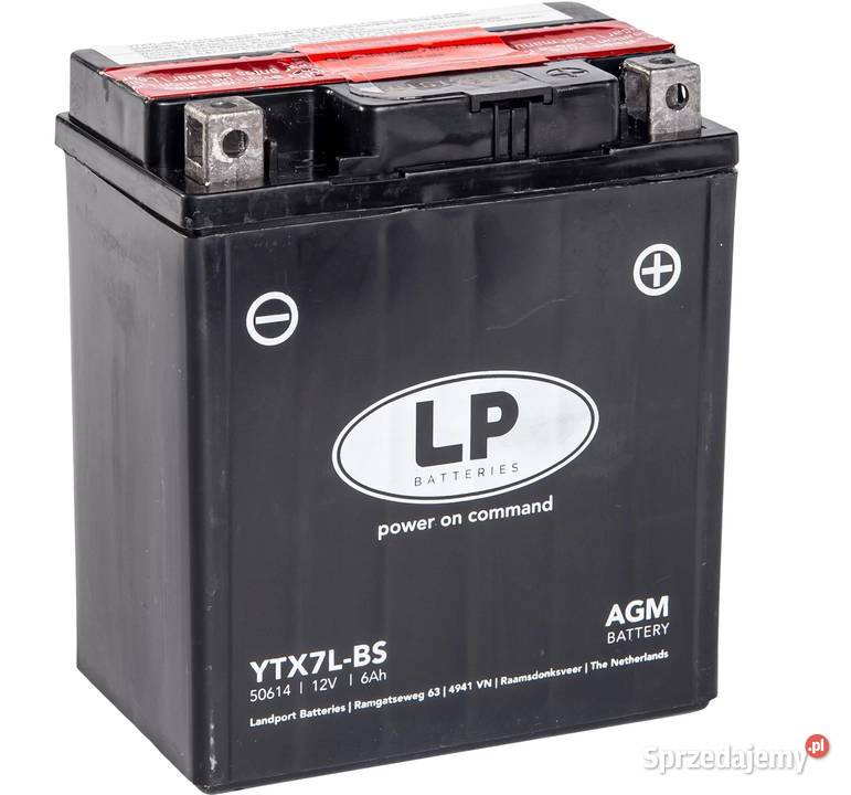 Akumulator motocyklowy Landport YTX7LBS 12V 6Ah Tczew