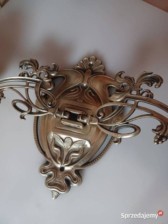 Mosiężny świecznik do pianina