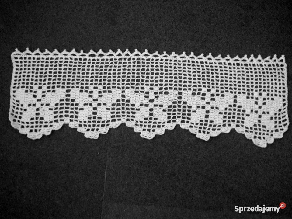 Szydełkowa firanka z motylami 2 sztuki każda ok Chojna