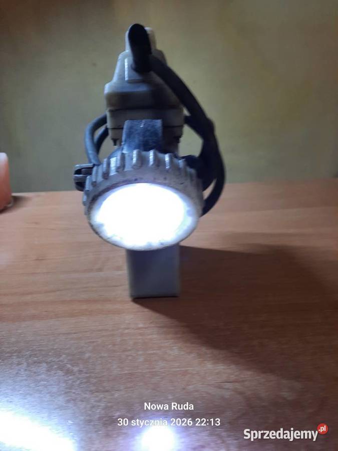 Lampa górnicz stara akumulatorowahalogen czołowy dolnośląskie Nowa Ruda