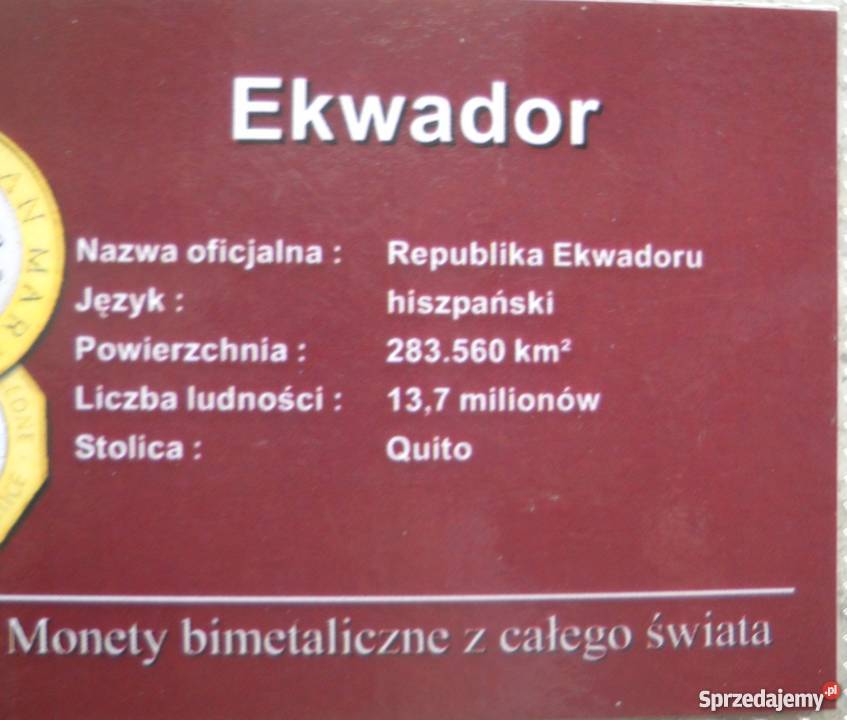 EKWADOR100 SUCRES1997 rMENNICZA