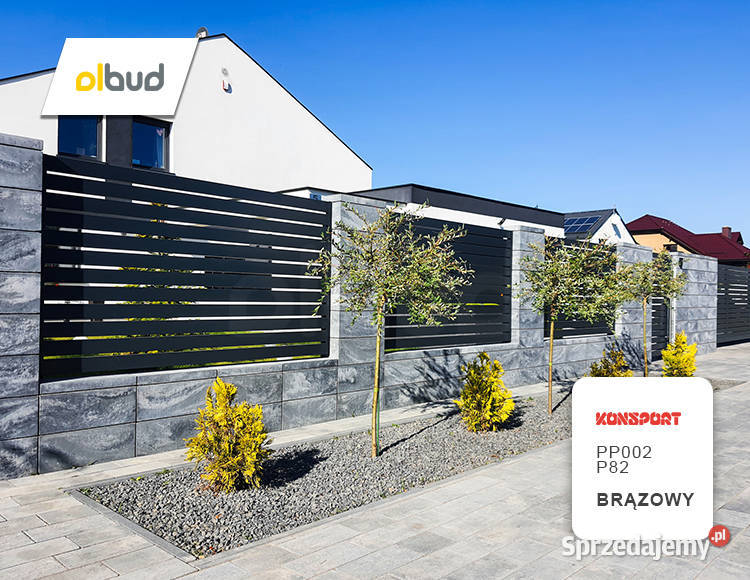 Ogrodzenie nowoczesne poziome KONSPORT P82 pomorskie Wejherowo