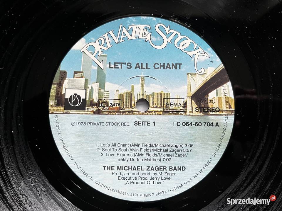 The Michael Zager Band Lets All Chant 1978 Winyl Błażejowice