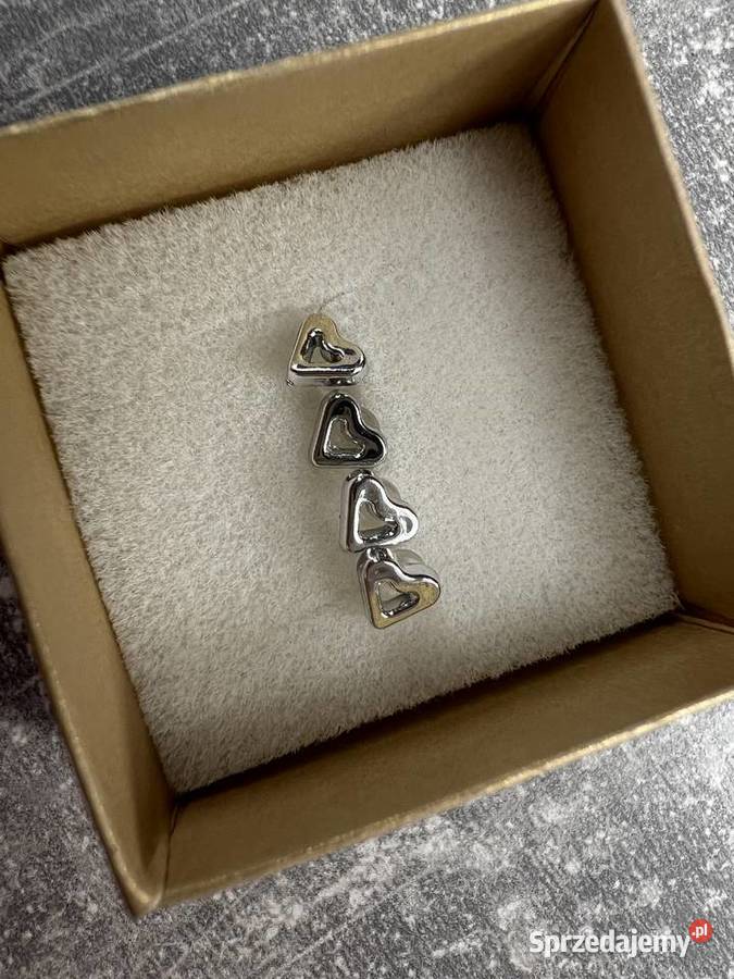Kolczyki w kształcie serca srebrne serce Jasło