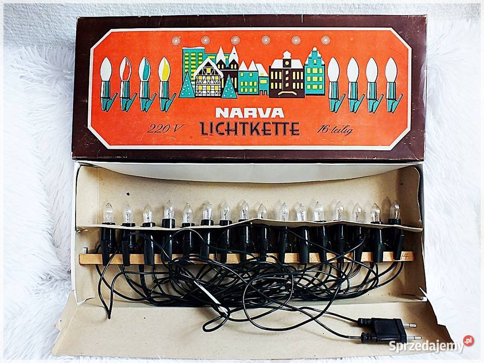 Kultowe lampki choinkowe Świeczki 16 z PRL w Żary