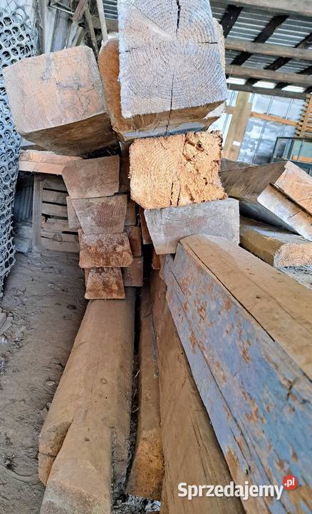 Stare drewno grube bale i deski małopolskie Zabrnie