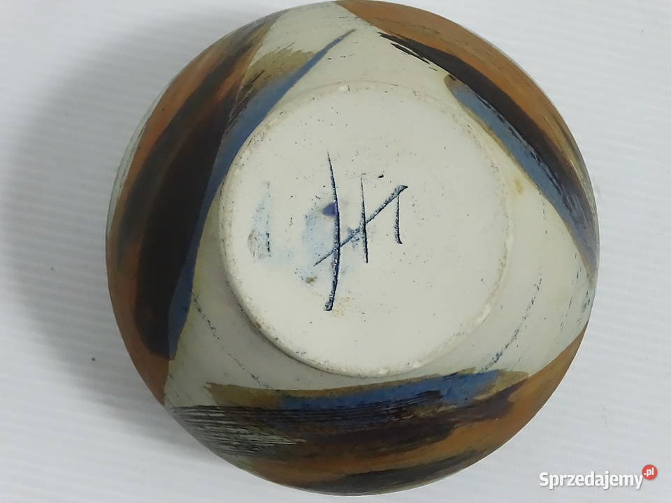 Unikatowa ceramiczna lampka oliwna kominek Antyki Biłgoraj