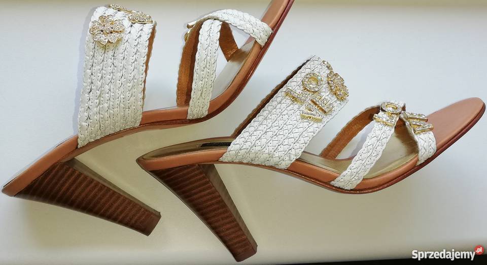 skórzane sandały klapki Beverly Feldman glamour 25cm Obuwie Stare Zakole sprzedam