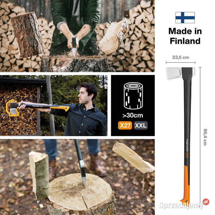 FISKARS X27 SIEKIERA ROZŁUPUJĄCA DO DREWNA