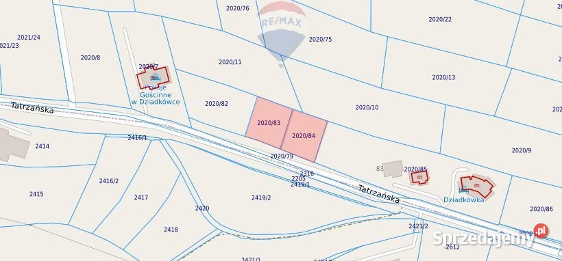 Działka inwestycyjna z widokiem na Tatry 42m Gliczarów Górny
