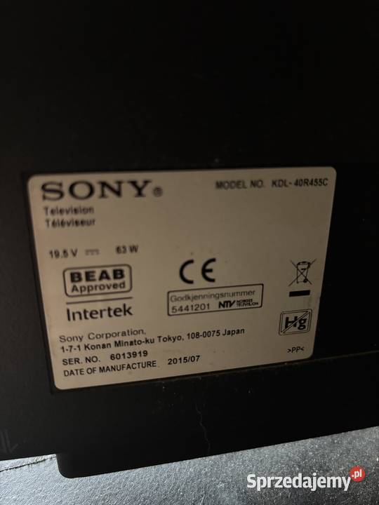 sprzedam telewizor Sony LED Telewizory Trzynik