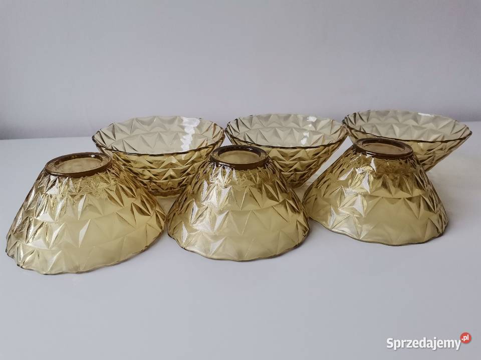 Stare nieużywane miseczki kompotierki 6 Trójkąty Katowice